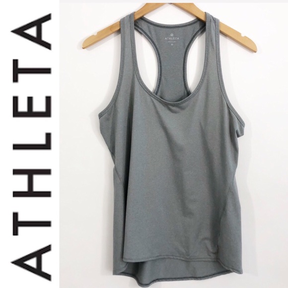 Athleta Tops - Athleta Gray Chi Racer Back Tank Top Medium 0142